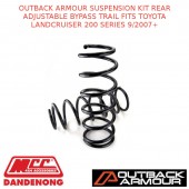 OUTBACK ARMOUR SUSPENSION KIT REAR ADJ BYPASS TRAIL FITS TOYOTA LC 200S 9/2007+